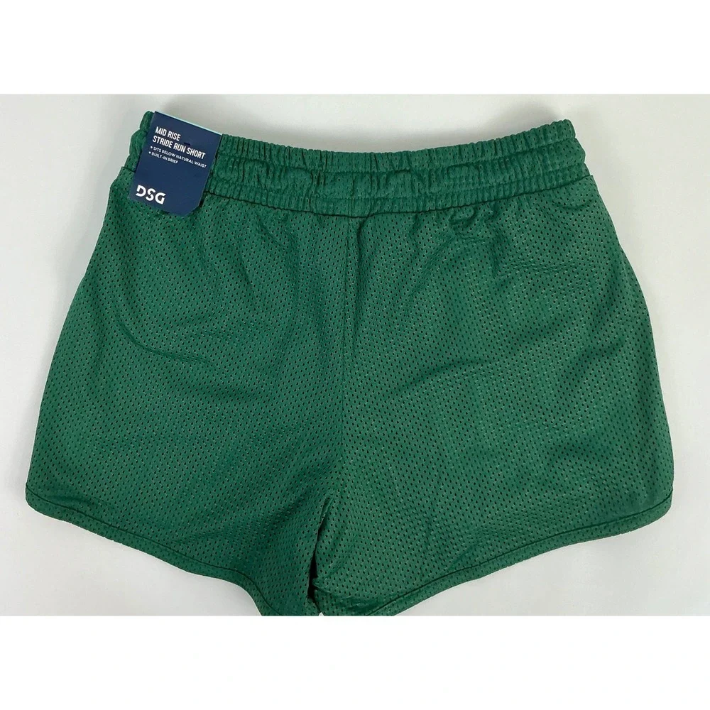 DSG Girls Large L (14) Highland Green‎ Mesh Stride Run Shorts NWT Mid Rise